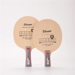 Stuor-raqueta de Ping Pong de madera Hinoki, 5 capas con paleta de fibra de carbono integrada, ataque rápido