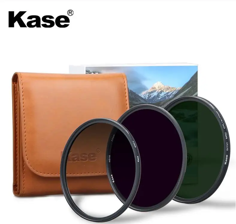 Kase 40.5-82mm Multi-Coated Optical Glass MRC CPL Circular Polarizer + ND3.0/ND1.8 Neutral Density +Soft GND0.9 ND Lens Filter