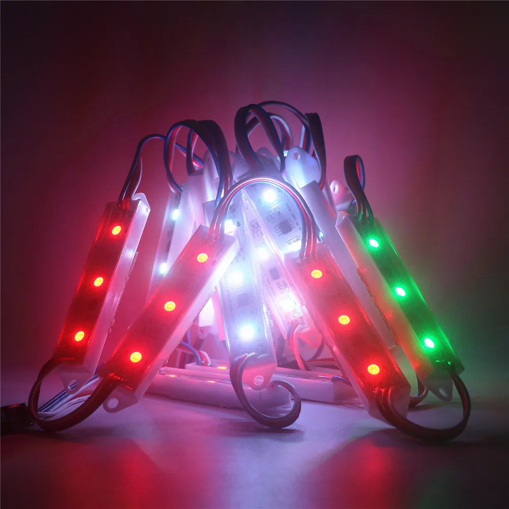 20pcs/lot 60leds WS2811 2811 IC Full Color Pixel LED Module Light DC12V IP68 waterproof RGB color Digital LED Pixel Module Light