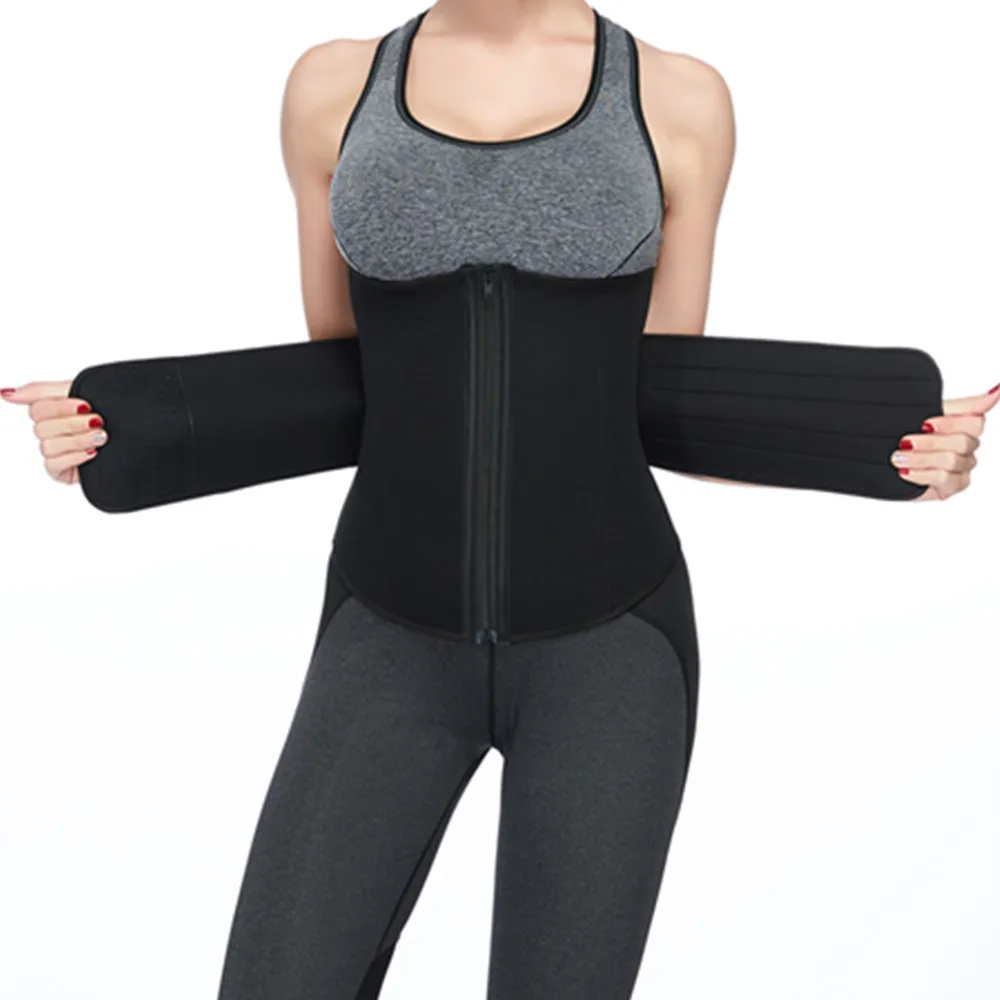 

Waist Trainer Corset Women Weight Loss With Zipper and Waist Trimmer Belt Slimming Body Shaper Neoprene Fitness Shapewear