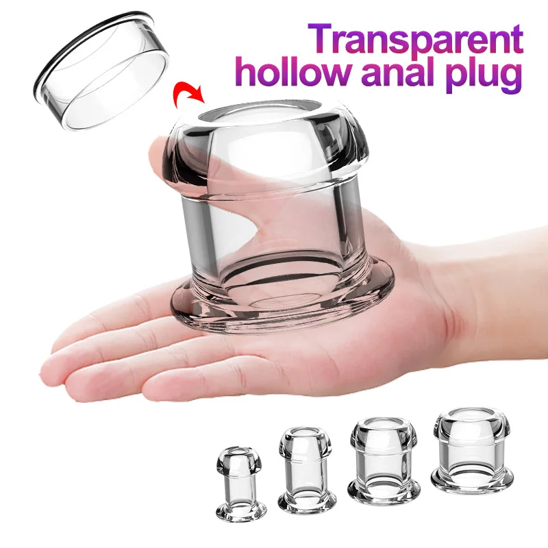 Factory Sales Hollow Anal Plug with Stopper Expander Tunnel Butt Plug Anus Dilation Enema Anal Sex Toys For Women Men Adults 18