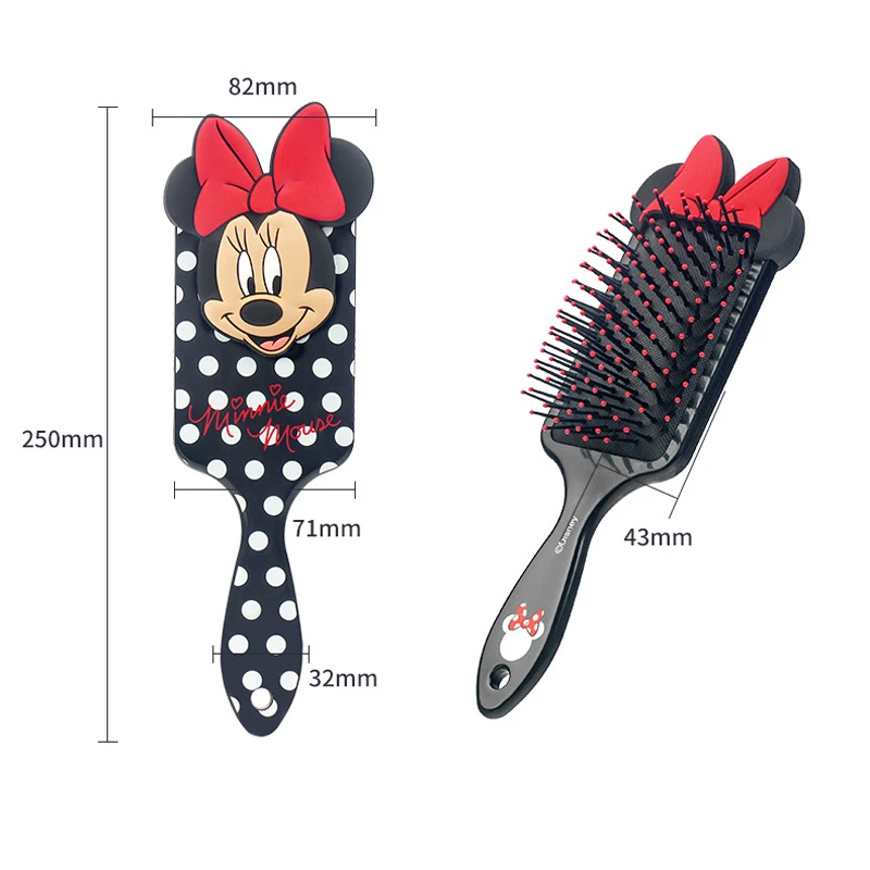 Disney Cartoon 3D Airbag Comb Mickey & Minnie Mouse Bow Shape Antistatic Girl Comb Girl Air Cushion Massage Comb