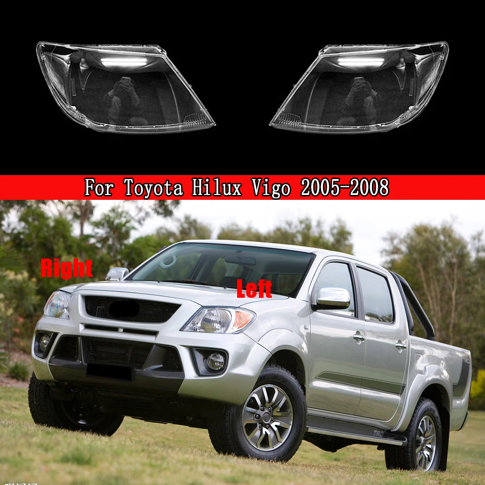 

Auto Light Caps For Toyota Hilux Vigo 2005 - 2008 Front Lamp Shade Headlight Mask Headlights Shell Lampshade Cover Lens Glass