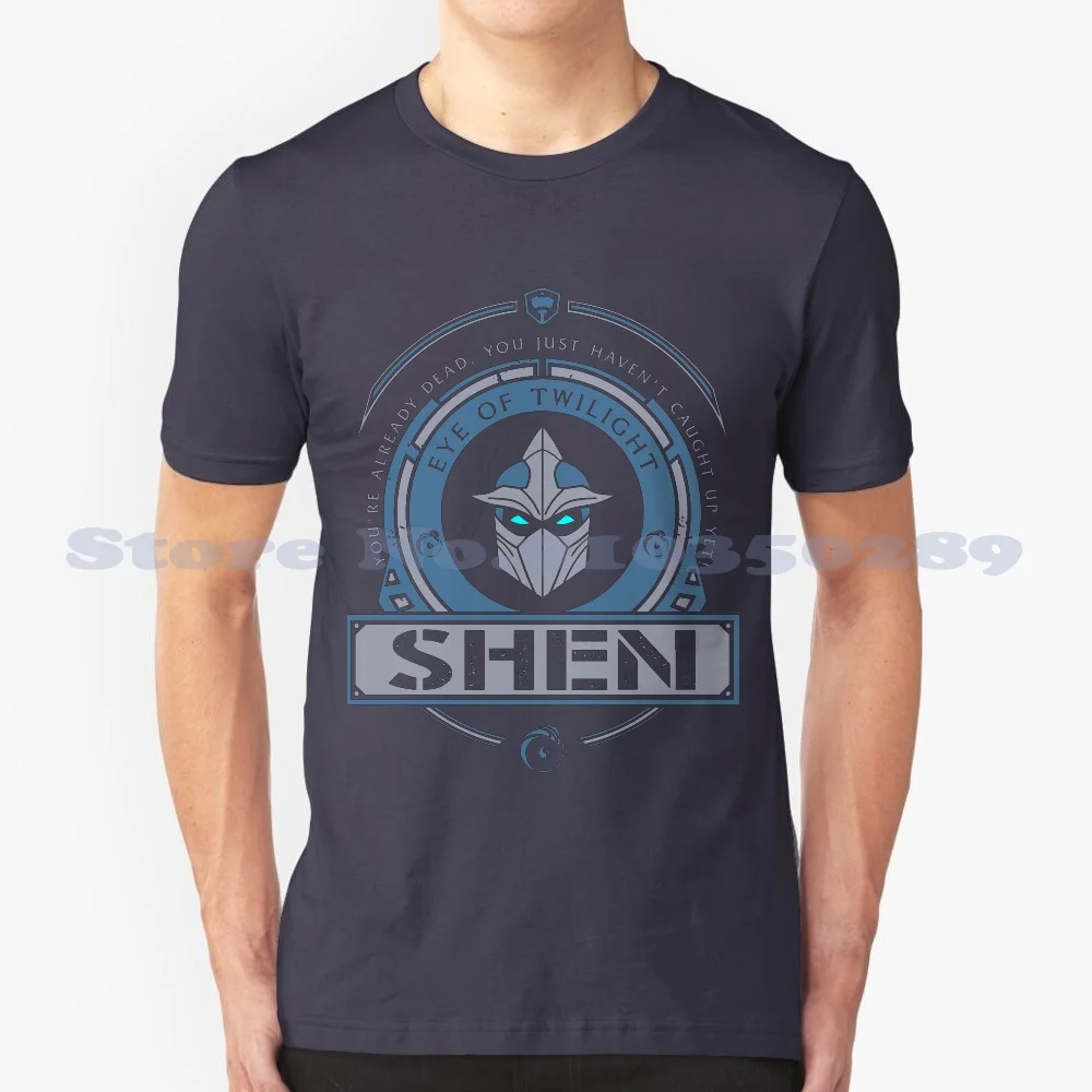 Shen Limited Edition 100% Cotton T-Shirt Esports E Sports Ad Carry Middle Lane Support Jungler Top Lane Marksman Fighter Tank