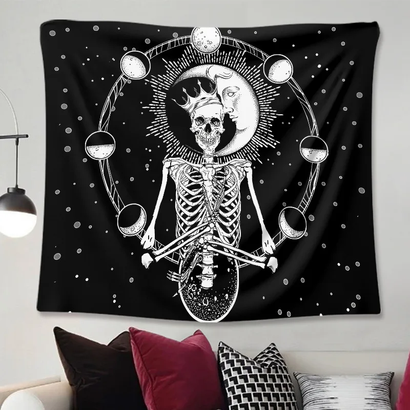 

horror Skull 3D Printing Tapestrying Rectangular Home Decor Wall Hanging Halloween style wall hanging