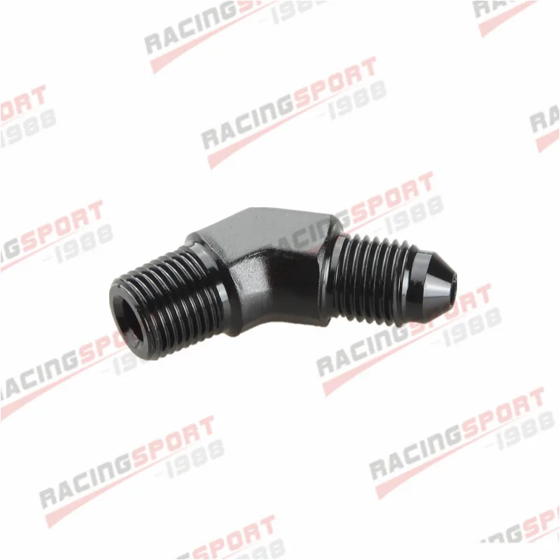 

AN8 8AN AN -8 to 3/8" NPT 45 DEGREE MALE ALUMINIUM FITTING ADAPTER