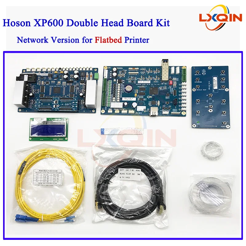 

LXQIN UV Flatbed Printer Double Head Hoson Board for Epson XP600 Printhead Printer Main and Head Board Kit Support the Z Axis