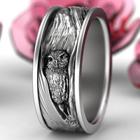 New Fashion Unisex Rings Alloy Simple Owl Animal Rings Women Party Gift For Men Vintage Jewelry Accessories