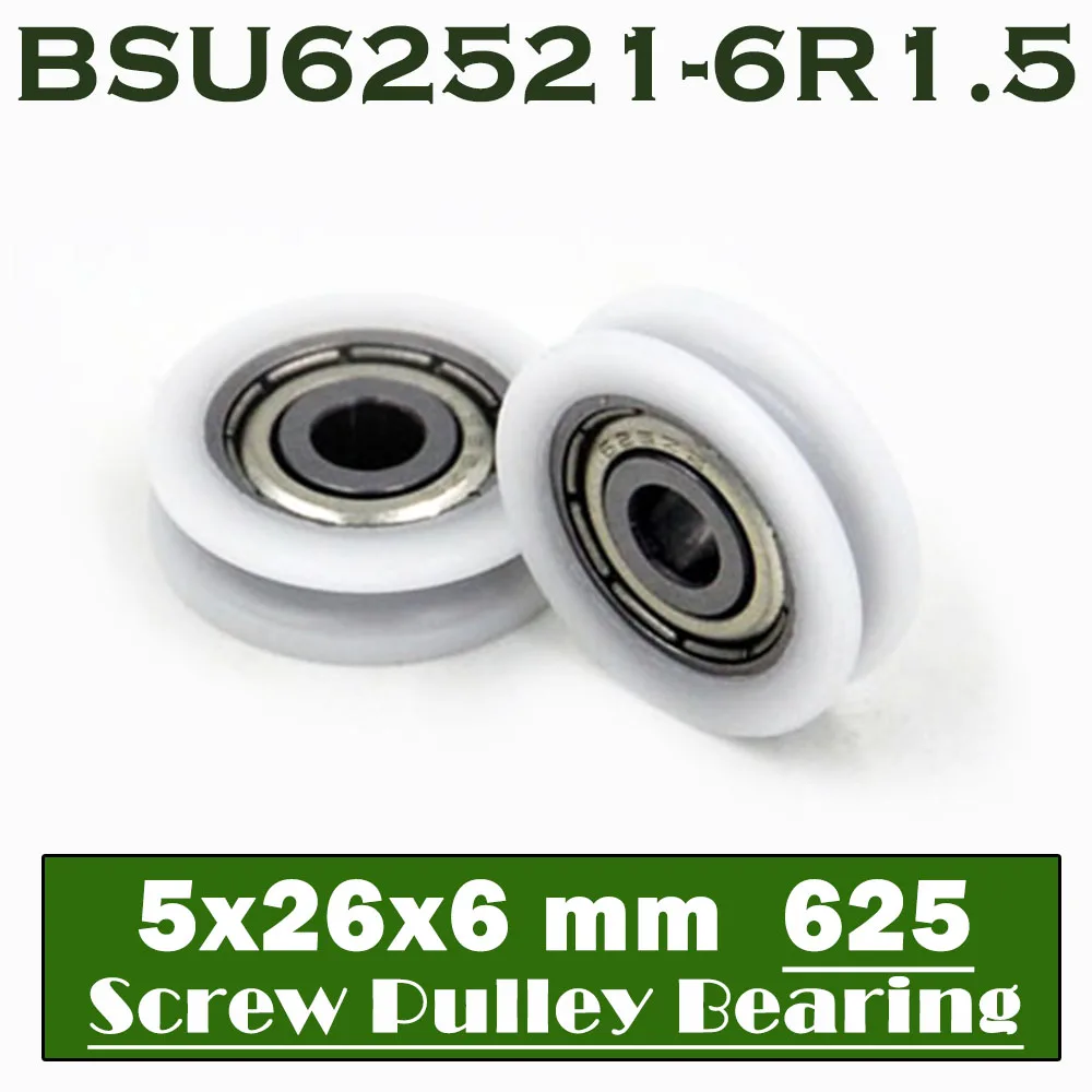 625 ZZ Ball Bearing Covered With POM Plastic 5*26*6 mm ( 2 PCS ) Plastic Pulley Bearings 625 Z 2Z