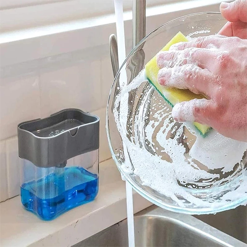 La spugna della pompa del sapone pulisce la cartuccia detergente automatica pressata spazzola della cucina dell'erogatore del sapone pressata Dropshipping