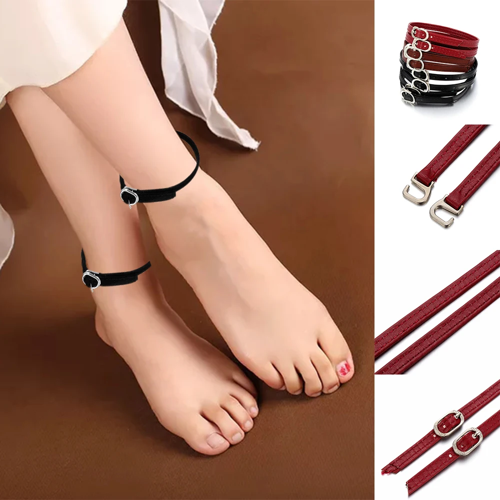 1Pair Fashion Adjustable Shoelaces for High Heels Shoe Belt Ankle Holding Loose Women Anti-skid Bundle Laces Tie Straps Band