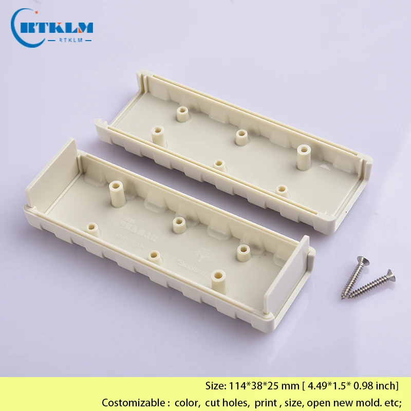 Desktop junction box ABS plastic enclosures DIY speaker electric box Instrument electrical box 114*38*25 mm