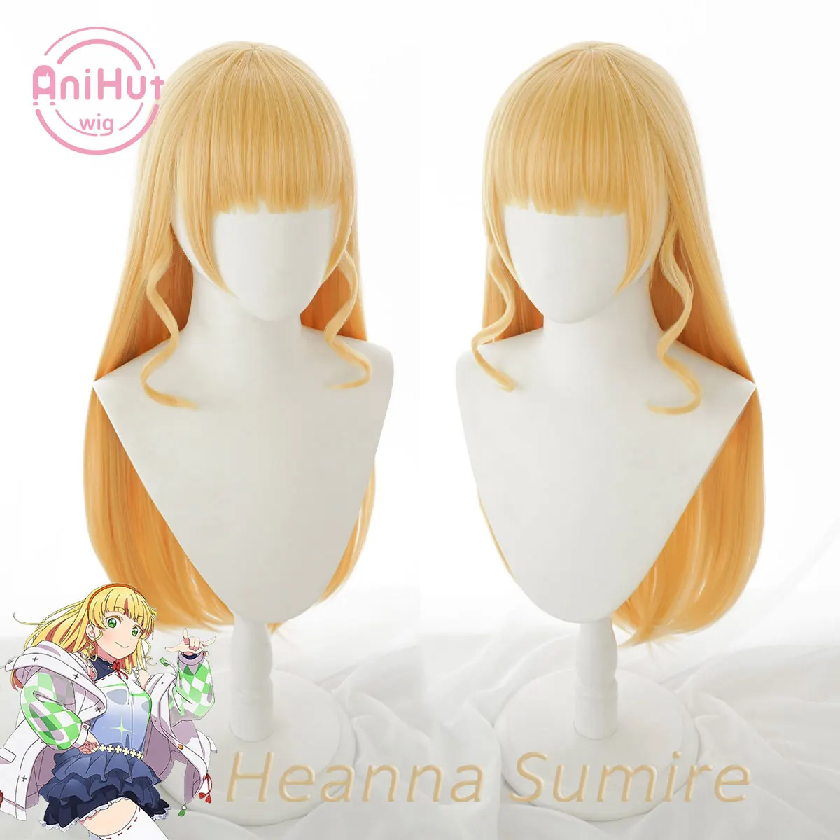 【AniHut】Liella! Heanna Sumire Blonde Cosplay Wig LoveLive!SuperStar!! Heat Resistant Synthetic Cosplay Hair Heanna Sumire