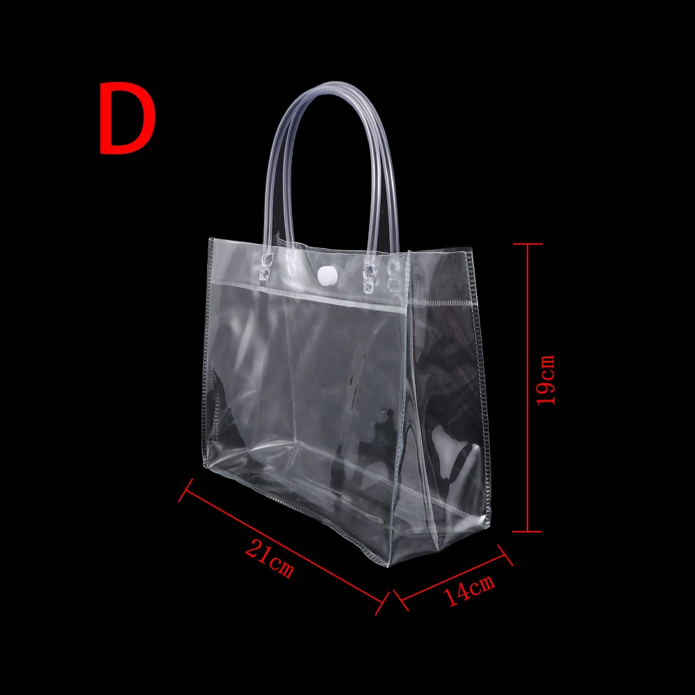 Hot Sale Summer Autumn Transparent Shoulder Handbag Bag for Women Trend Fashion Tote Jelly Fashion PVC Clear Shopping Bag New