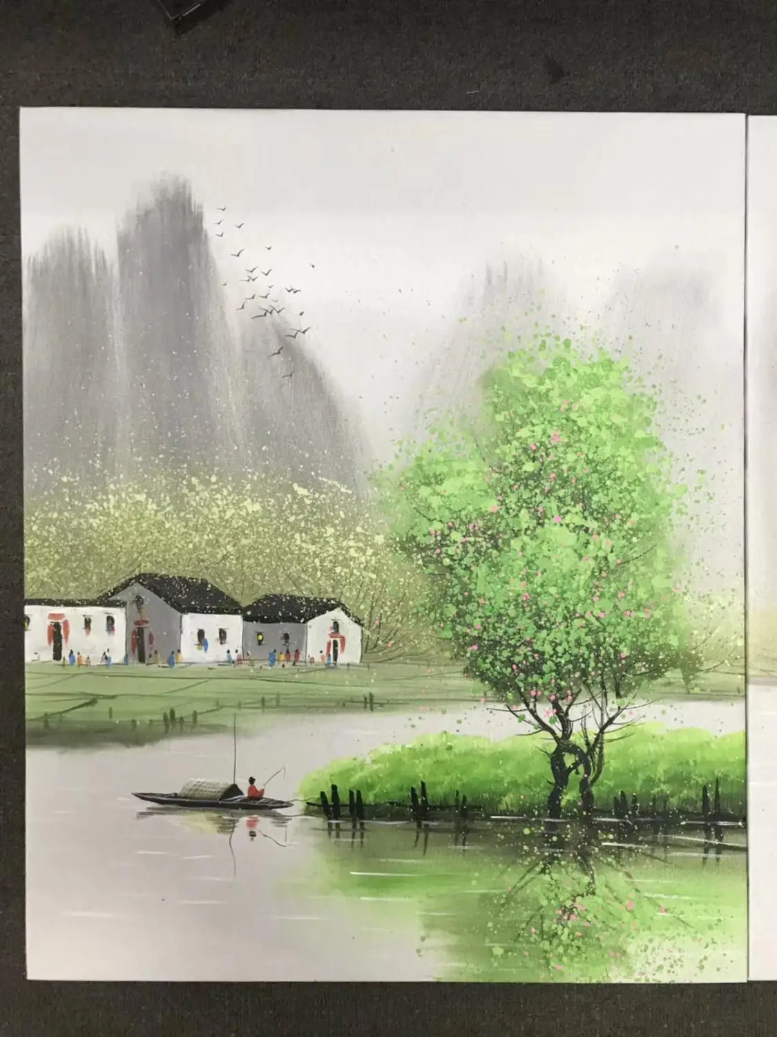 100% Hand Painted Modern Chinese Landscape Oil Painting on Canvas Abstract Canvas Painting Wall art Picture for Home Decoration