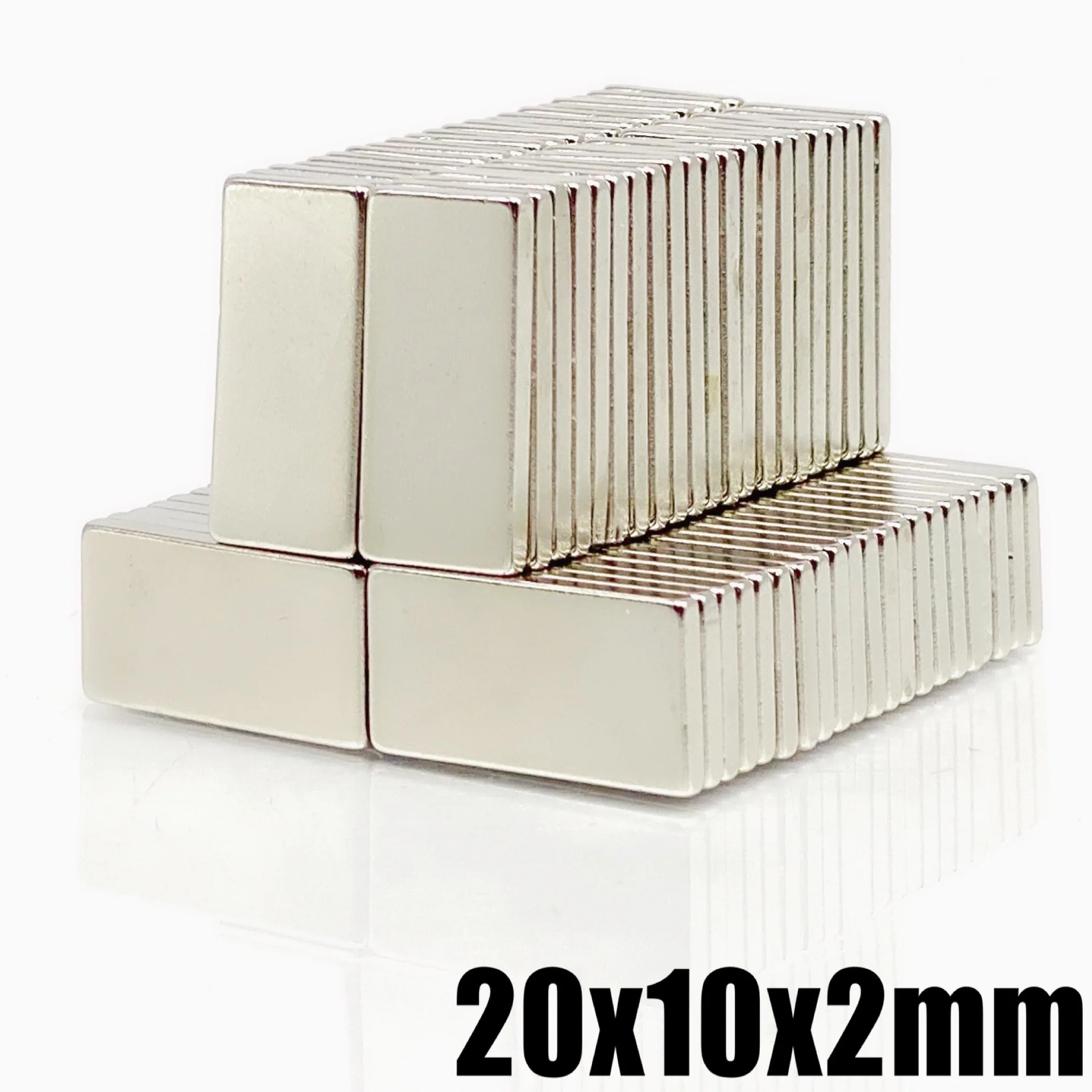 5/10/20/50/200Pcs 20x10x2 Neodymium Magnet 20mm x 10mm x 2 N35 NdFeB Block Super Powerful Strong Permanent Magnetic imanes Block