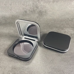 DIY Blush Box with Mirror Foundation Box Portable Matte Black Empty Magnetic Cosmetics Palette High Light Powder Compact