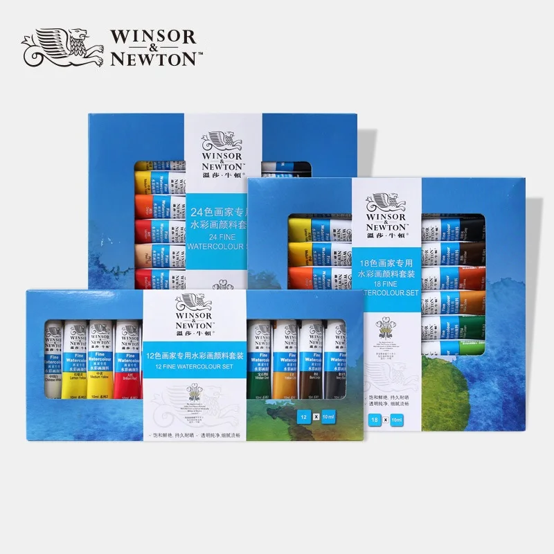 

Winsor&Newton 12/18/24Color Professional Watercolor Paint Premium Water Color Pigment for Artist Painting Drawing Art Supplies