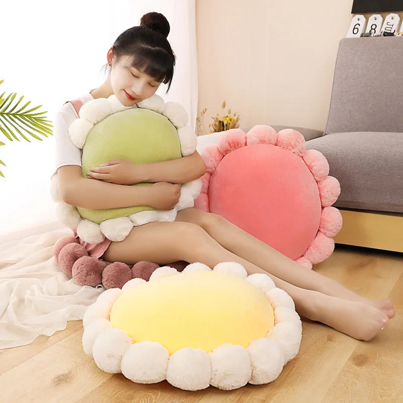 Big rabbit fur ball pillow plush toy plush pillow sofa soft cushion cushion plush toy cushion cushion child floor mat