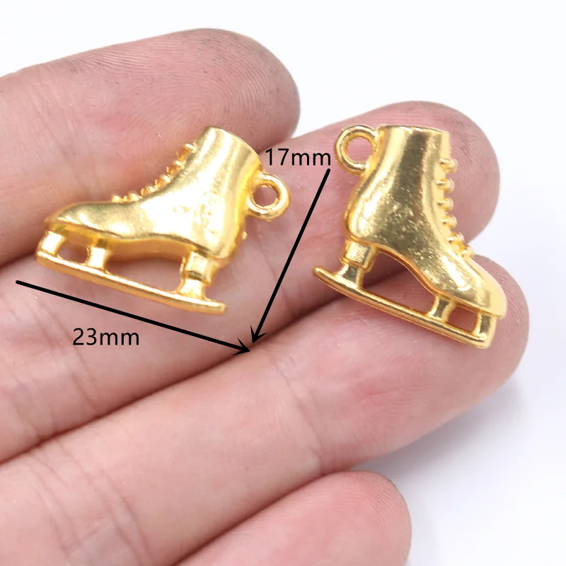10pcs Mix Sports Sneakers/Dancing Shoes/Skating Shoes/Running Shoes/Football/Baseball/Pendant DIY Charm Jewelry Crafts Making