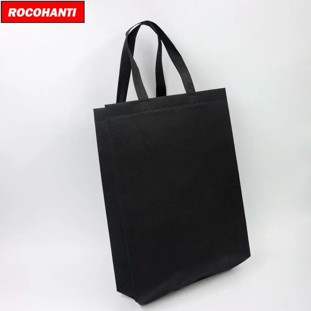 Imagem -02 - Eco Friendly Shopping Gift Bolsa com Impressão do Logotipo Personalizado 100 pp Biodegradável Non-woven Material Carry Tote Bag 100 Pcs