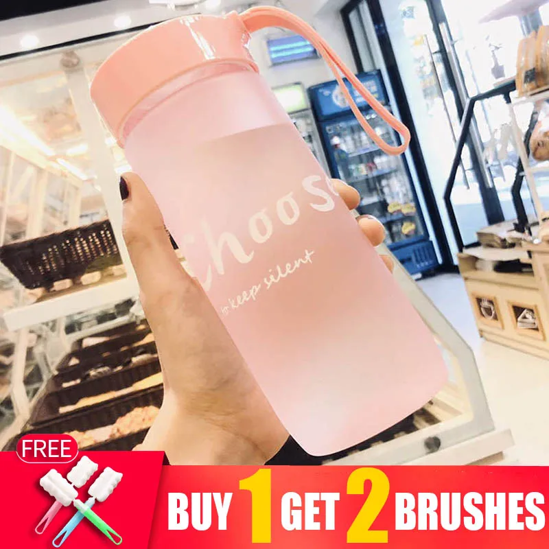 Sports Bottle For Water 500ml Sports Gourd Bottled Drinking Drink Bottle 600ml Creative Outdoor Milk Fruit infuser Water Bottles