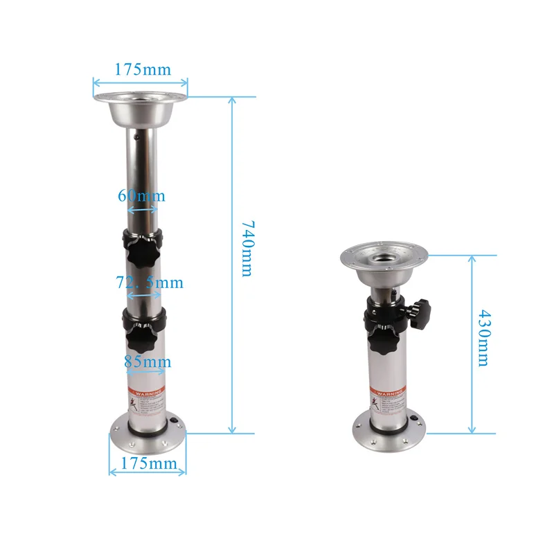 Motorhome Accessory Telescopic Table Leg 17-28 inch Height adjustment range