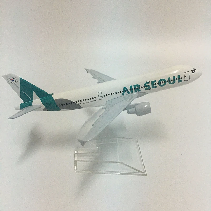 JASON TUTU 16cm Air Seoul Airbus A380 Airplane Model Plane Model Aircraft Diecast Metal 1/400 Scale Planes Factory Drop shipping