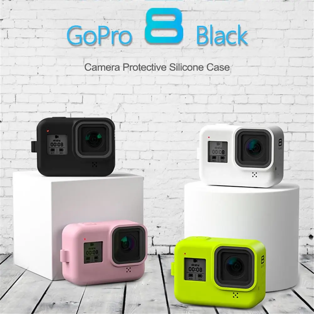 New Soft Silicone Body Case For Gopro Hero 8 Case Silicone Protective Full Cover Shell For Gopro Hero 8 Action Camera Accessorie