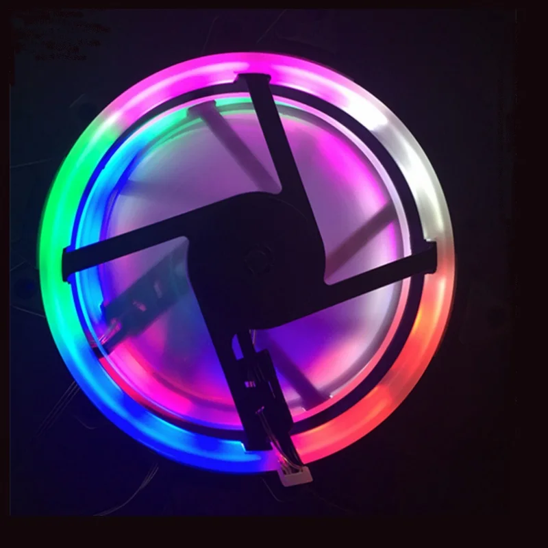 Colorful Flash LED Case Fan 120mm Silent Sleeve Bearing 4pin 3pin Desktop PC Computer Cooling CPU Radiators
