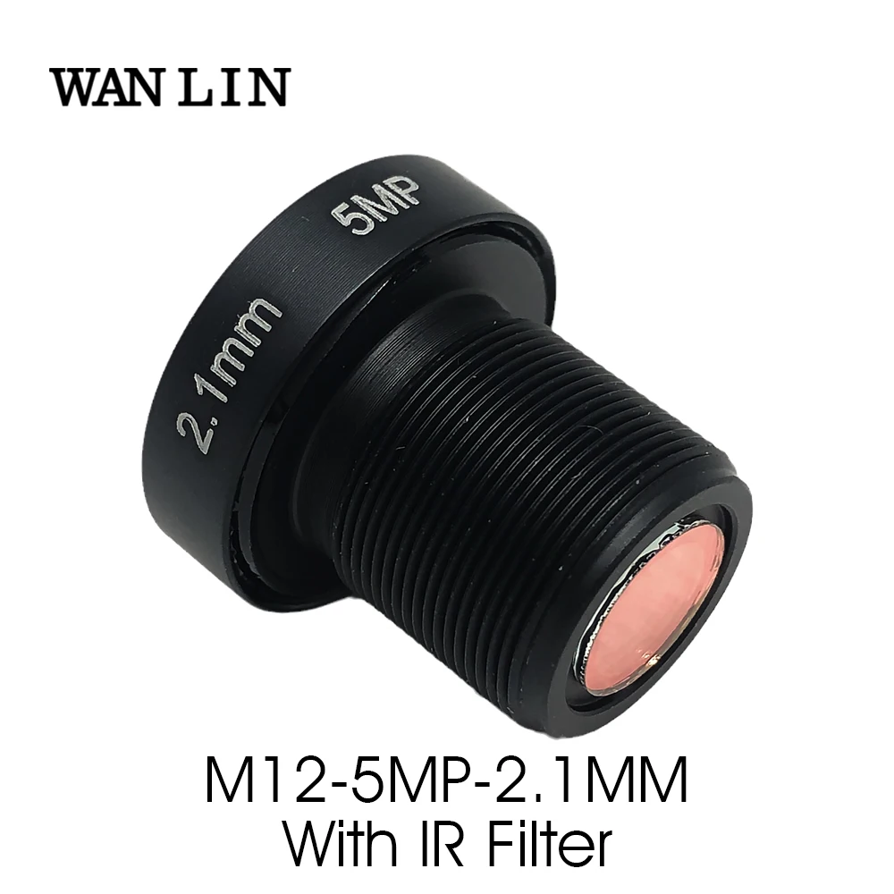 

5MP M12 2.1mm Fisheye Lens Built with 650nm IR Filter F2.0 1/2.5" Image Format 5.0Megapixel for CCTV IP Camera MTV Board Action