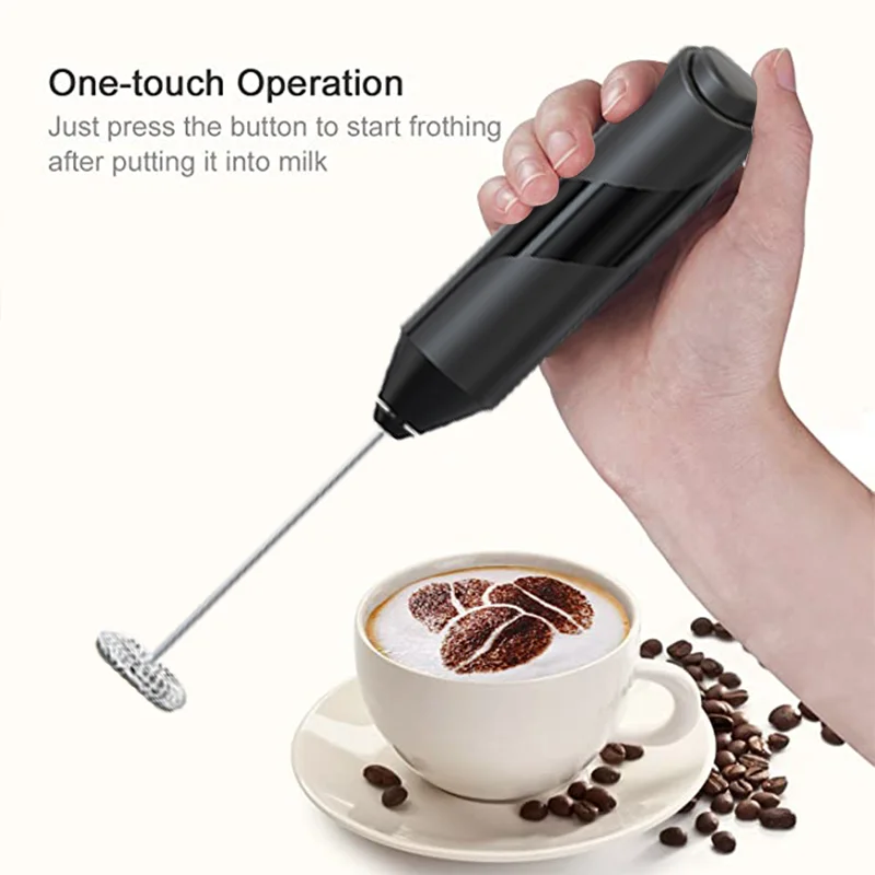 Electric Milk Frother Foamer Coffee Foam Egg Beater Cappuccino Stirrer Mini Portable Food Blender Kitchen with Stand Whisk Tools