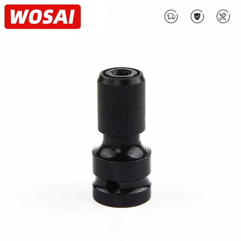 WOSAI 1/2 inch Square To 1/4 inch Hex Ratchet Socket Wrench Socket Adapter Spanner Set Drive Converter Impact Tool