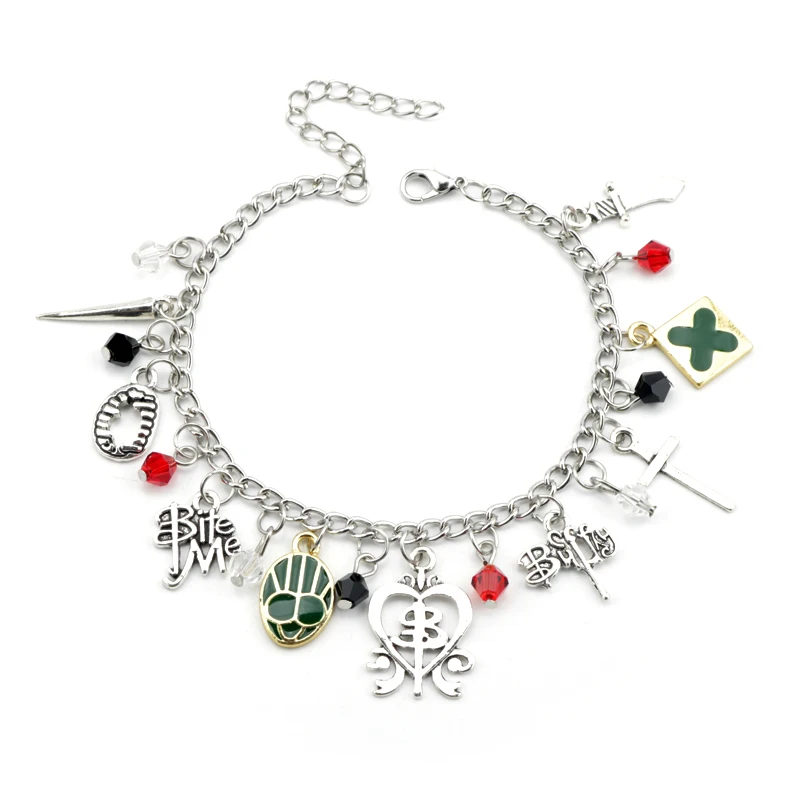 Women Charm Bracelet The Vampire Diaries Klaus Caroline Forbes Rhinestone Crystal Bow Shine Bangle&Bracelet Fashion Jewelry