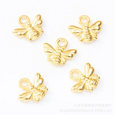 30pcs Charms bee 10x11mm Tibetan Silver Plated Bronze Gold Pendants Antique Jewelry Making DIY Handmade Craft