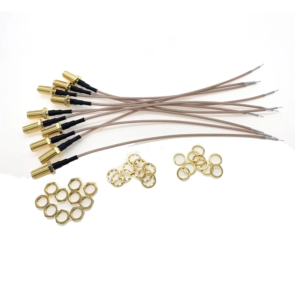 1pcs RG178 Single End SMA Female to PCB Solder Pigtail Cable for WIFI Wireless Router GPS GPRS Low Loss Jackplug Wire Connector