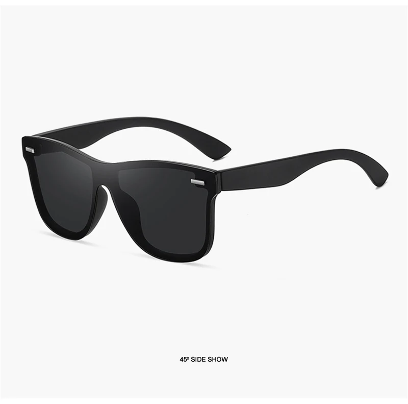 Luxus Quadratische Polarisierte Sonnenbrille Männer Frauen Mode einteilige Sonnenbrille Unisex Vintage Spiegel Blau Fahren Reisen Shades – Detail 11