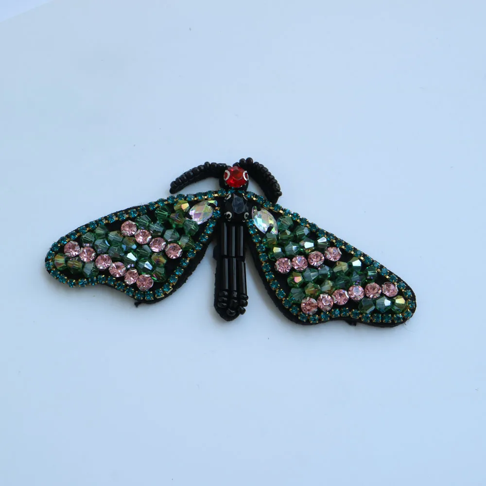 Mode nähen auf Strass perlen Patches für kleidung Blume Vogel stickerei applique Parches Handgemachte pailletten patch – Detail 16