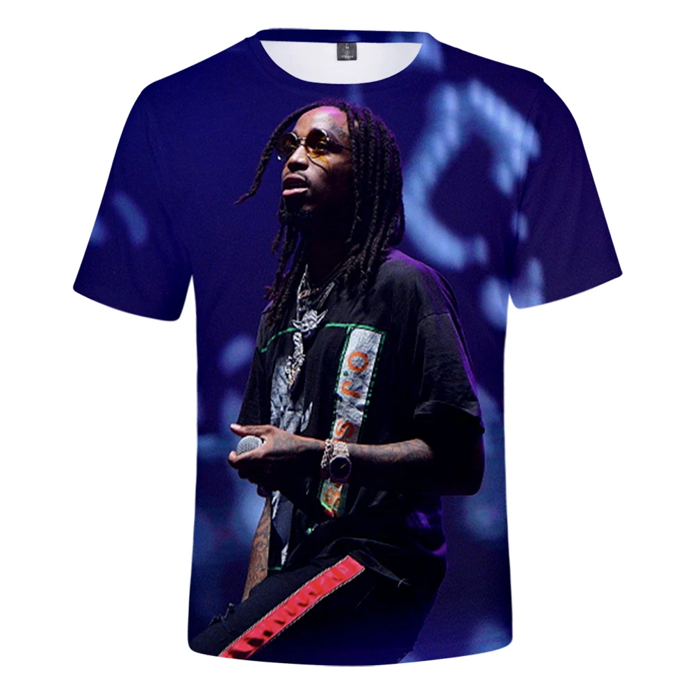 Migos Quavo T Shirt Hip Hop Fashion Swag T Shirts Men Women Short Sleeve Tshirt Harajuku Streetwear T-Shirt Rapper Quavo 3D Tee