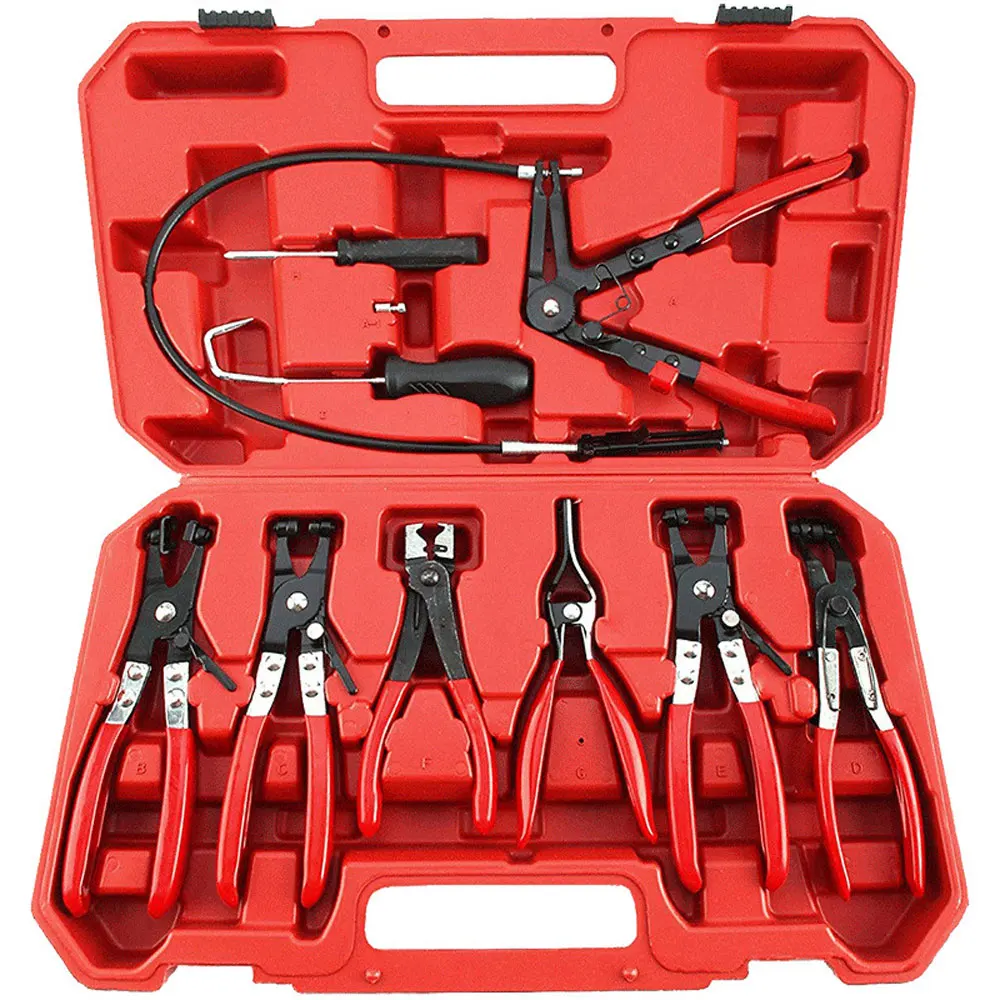 

9 Piece Set Automobile Water Pipe Clamp Pliers Automobile Tube Bundle Pliers Hose Clamp Pliers Tubing Pliers Car Repair Tool