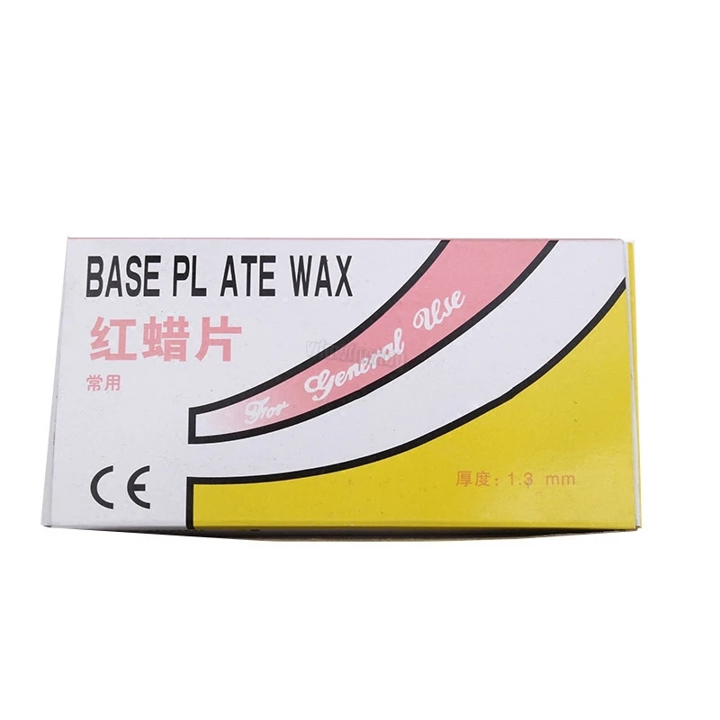 1Box New Dental Lab Material Base Plate Red Wax Dentist Auxiliary Material Base plate Thickness 1.3mm For Dental Lab tool