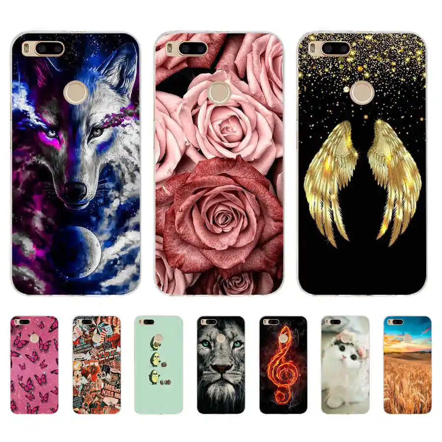 Case For Xiaomi Mi A1  5.5 inch Case Silicone Soft TPU Cases For Xiaomi MiA1 Mi 5X Cover Animal Bags bumper coque