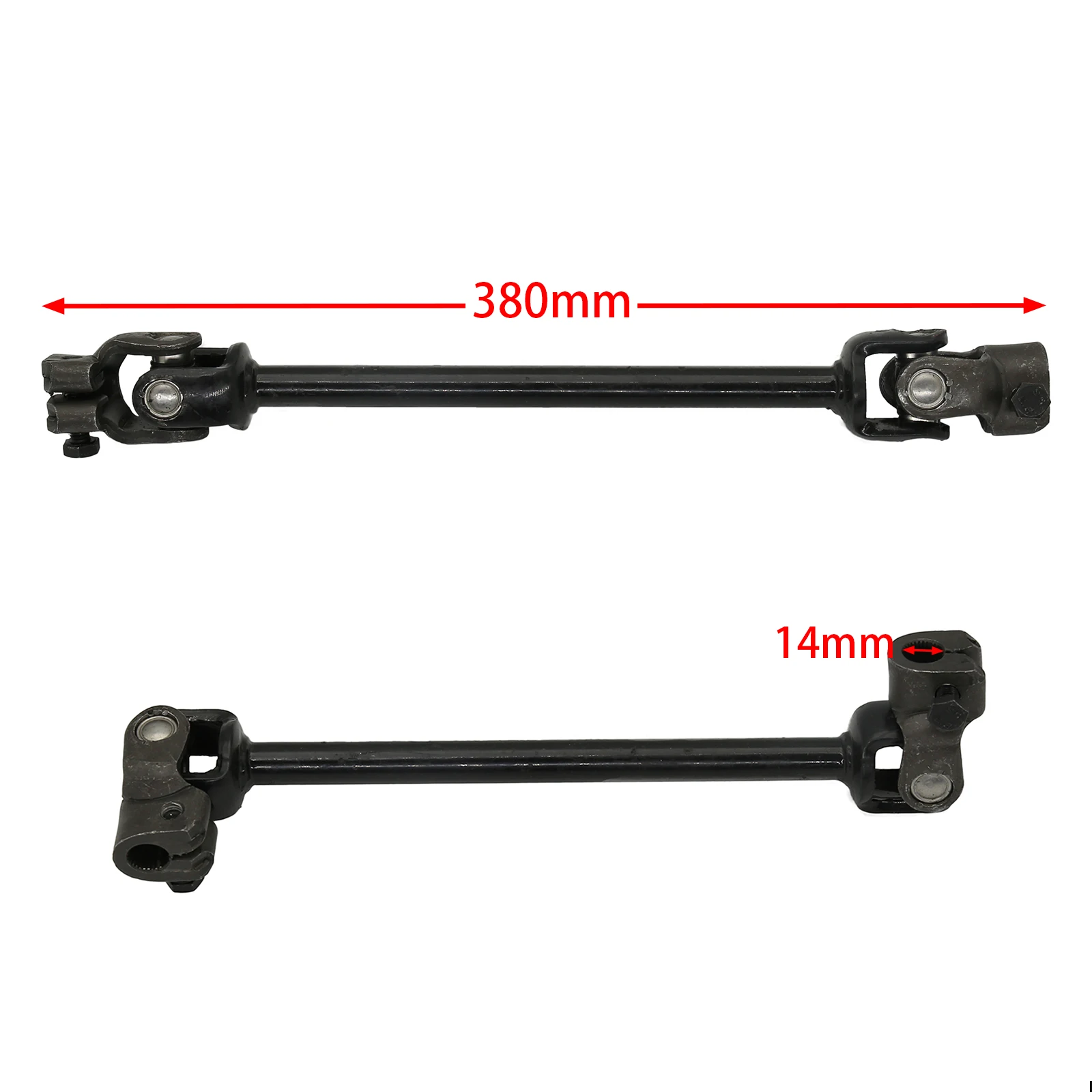 380mm 30 Teeth Steering Knuckle Go Kart U joints Shaft of China 168F 110CC 150CC Go Golf Cart Buggy UTV Bike Parts