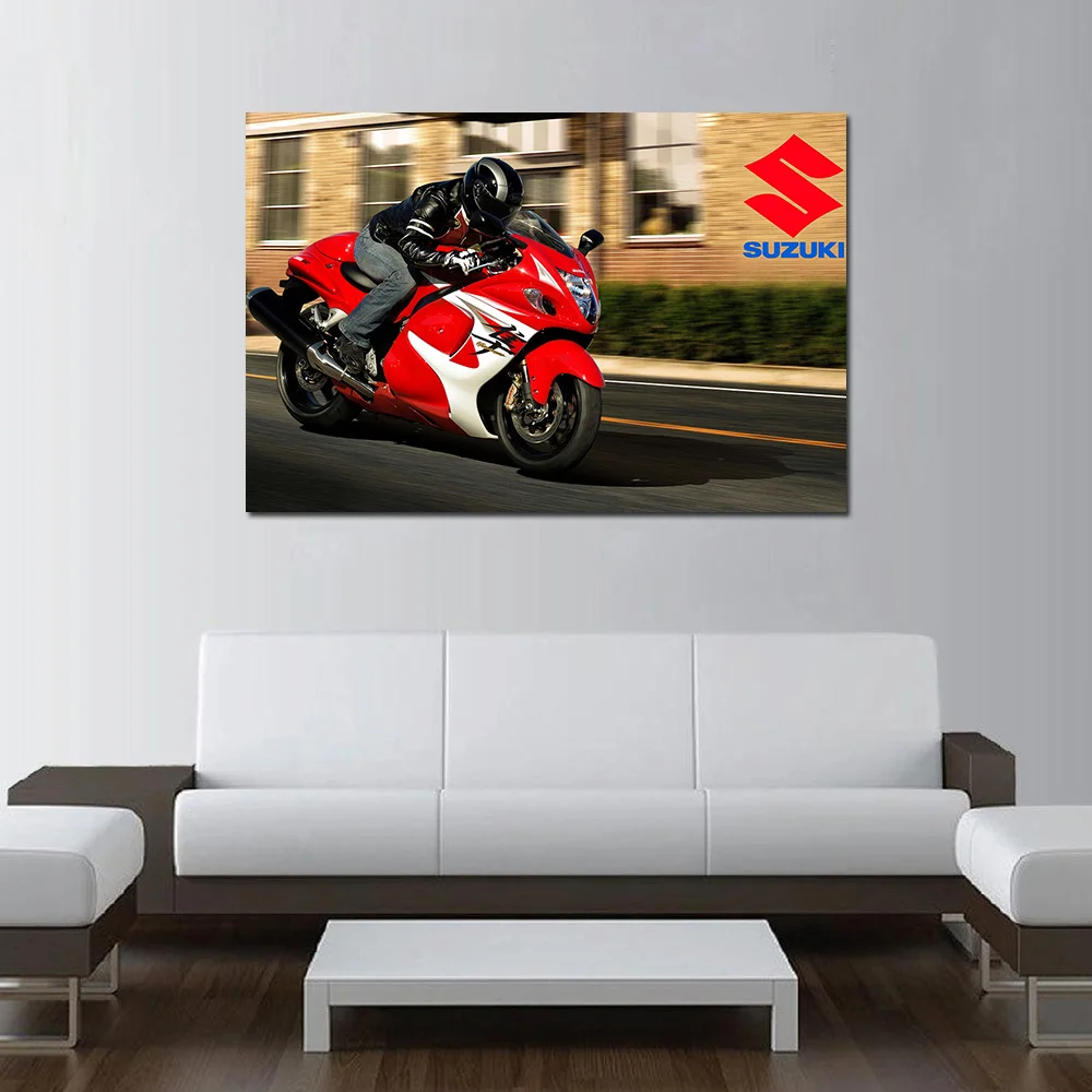 Suzuki Hayabusa Motorcycles Photo Wall Art Poster Canvas Painting for Bedroom Decoration