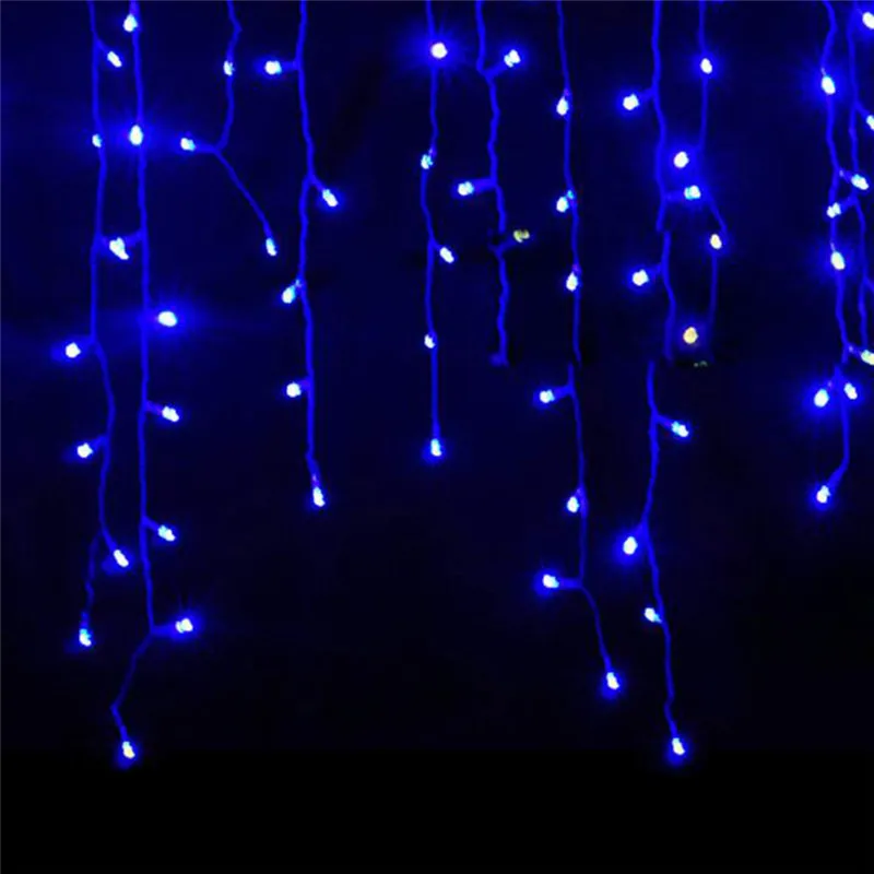 Guirxiété Lumineuse de Noël Imperméable pour l'Extérieur, Rideau LED, Glaçon, Jardin, Centre Commercial, Avant-Toit, Lumières Décoratives, 5m, 0.4-0.6m