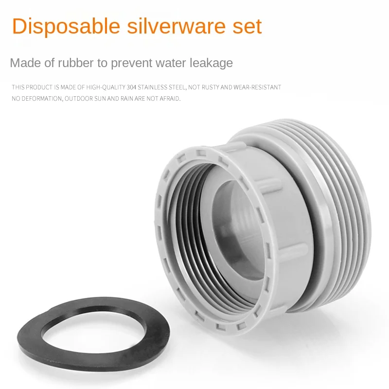 Kitchen Sink Drain Fittings Stainless Steel Dish Basin Sink Drain Pipe Anti-overflow Adapter Connecting Pipe