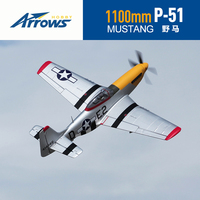 Blue Arrows 1.1m P51 P-51 Mustang PNP,RC Airplane 1100mm Trainer,Anti-fall Model Electric Remote Control Aircraft,P 51
