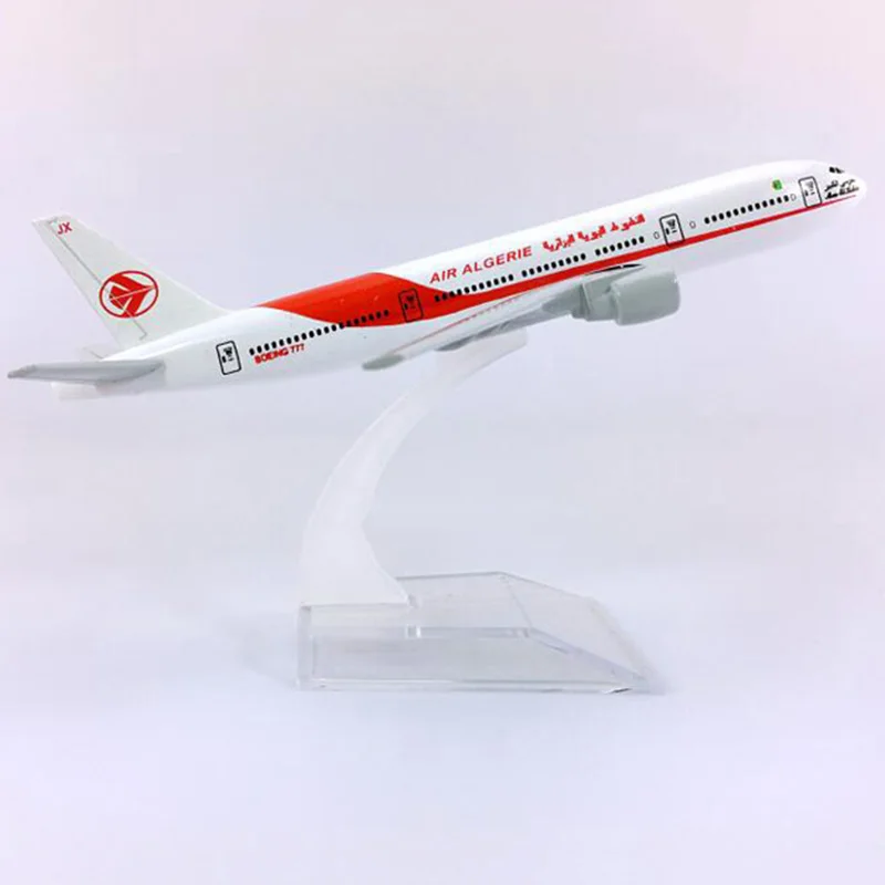 16CM 1:400 Boeing B777-200 Model Air Algeria Airlines Base Alloy Metal Aircraft Plane Airliner Display Adult Boys Kid Collection