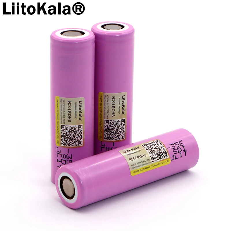 1-20PCS Liitokala 35E Original 18650 Lithium Battery 3500mAh 3.7v 25A High Power INR18650 For Electrical Tools