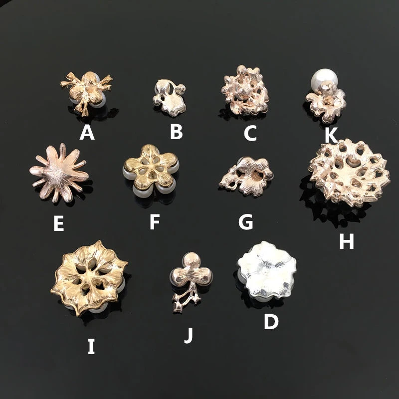 Handmade DIY Material Jewelry Making Supplies Crystal Rhinestone Pearl Flower Case Brooch Bag Hat Hair Sewing Accessories Броши